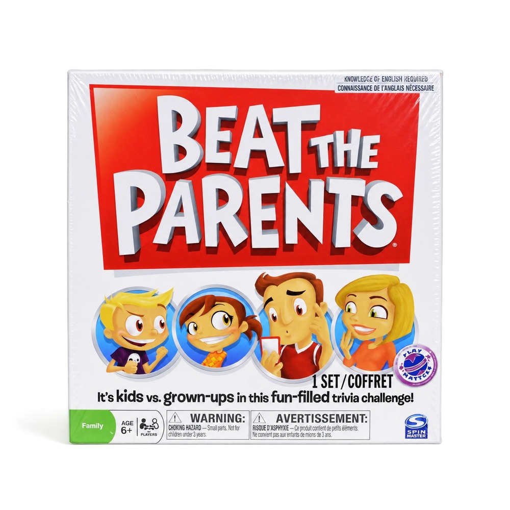 NEW Beat The Parents by Spin The Master Board Game Family Trivia, Factory Sealed